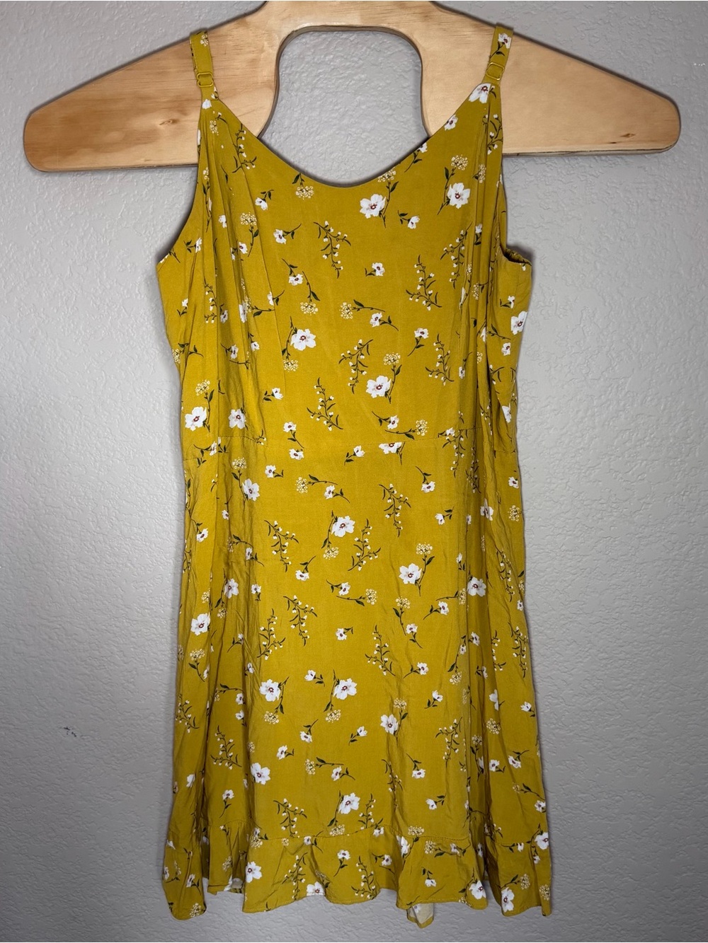 Old Navy Mustard Yellow Floral Mini Dress